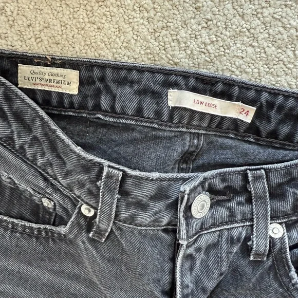 Levi's Low Loose Jeans Black - Picture 2 of 5